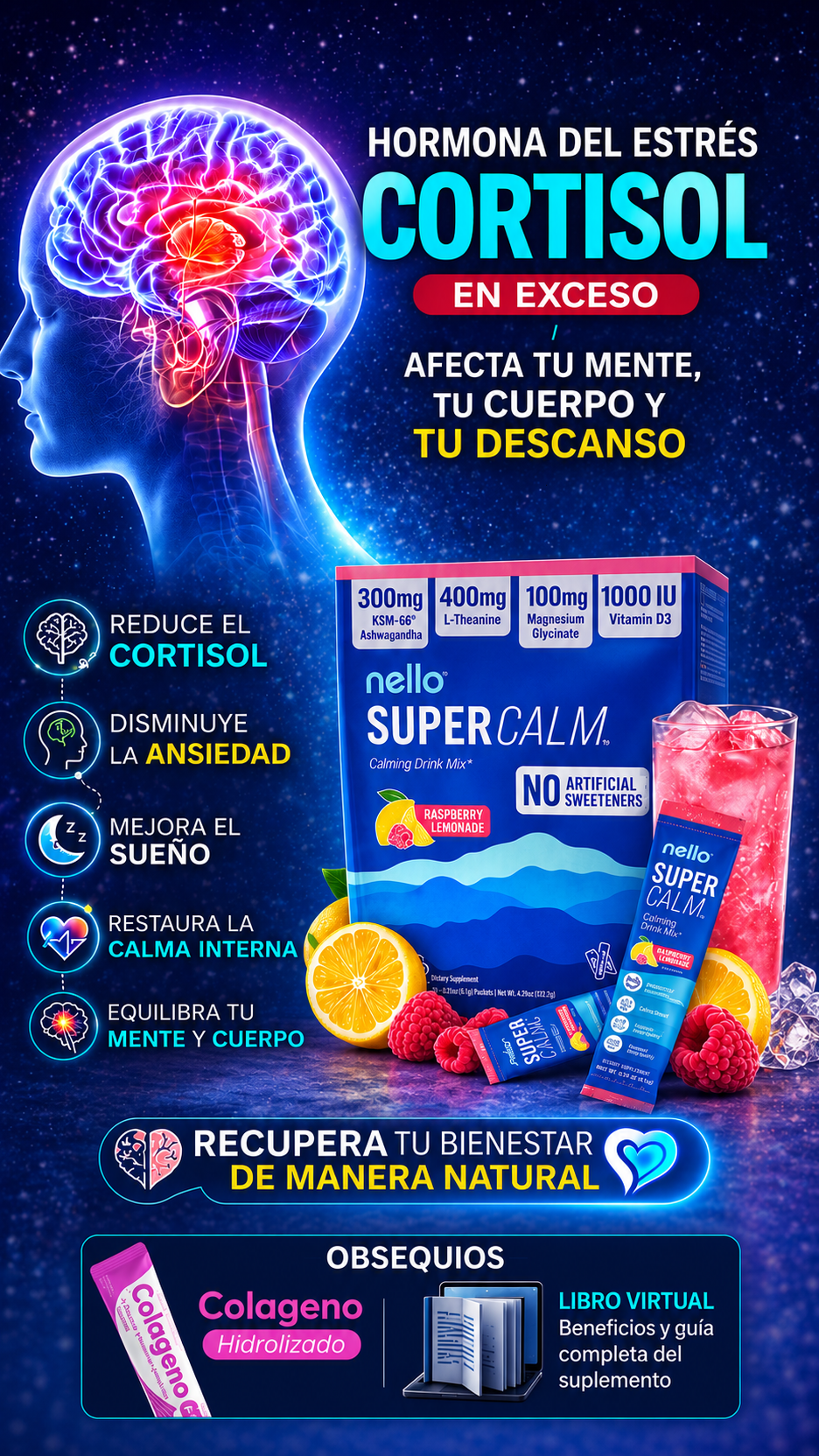 SÚPERCALM x20 ANTI ESTRÉS + ENVÍO GRATIS